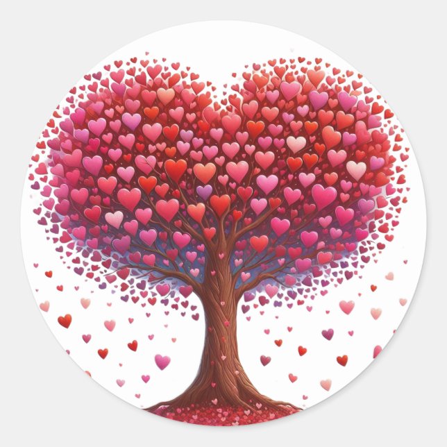 Beautiful Heart Shaped Tree Stickers (Front)