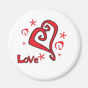 Beautiful Heart Valentines Day Design Magnet