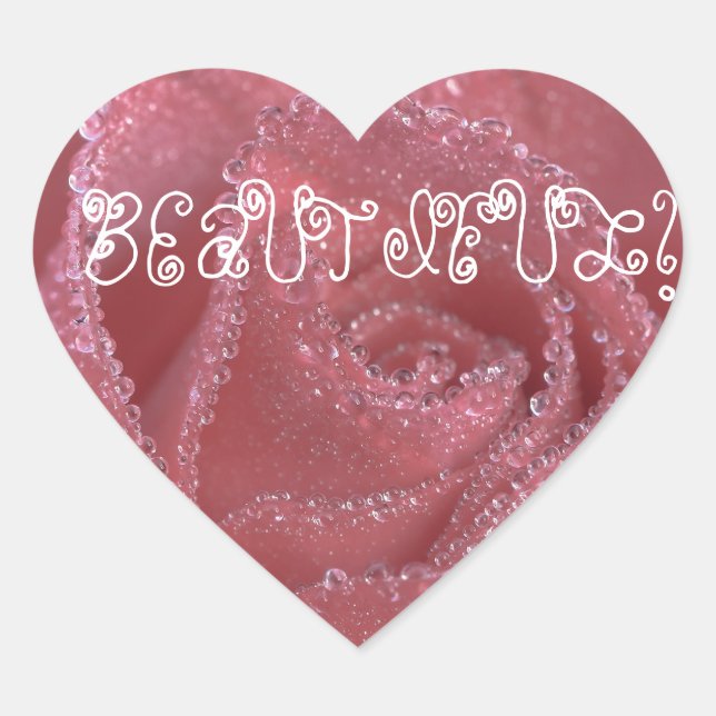 BEAUTIFUL HEARTS HEART STICKER (Front)