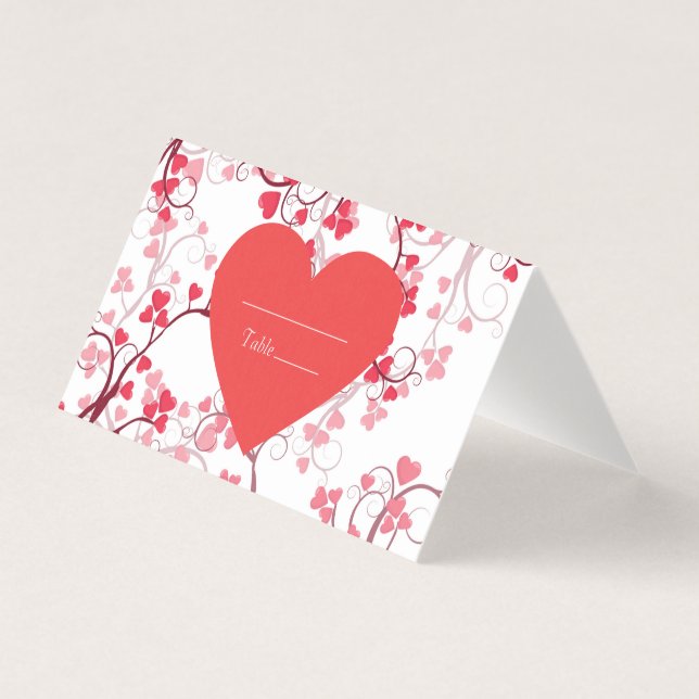 Beautiful hearts table numbers (Front)