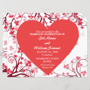 Beautiful Hearts Wedding Invitation
