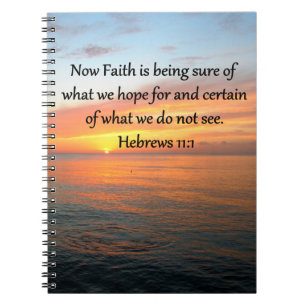 BEAUTIFUL HEBREWS 11:1 SUNRISE DESIGN NOTEBOOK