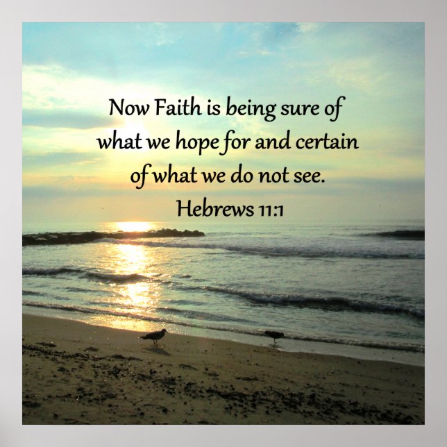 BEAUTIFUL HEBREWS 11:1 SUNRISE POSTER (Front)