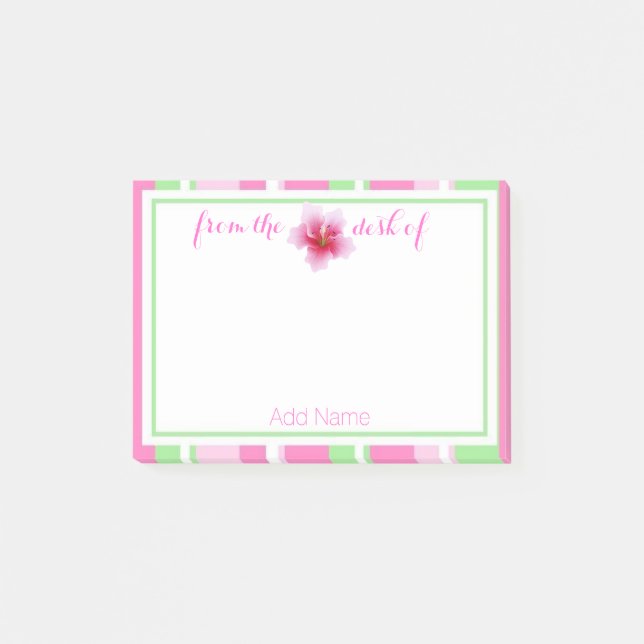 Beautiful Hibiscus Post-It Note (Front)