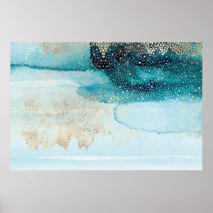 Beautiful high-resolution watercolor with abstract poster