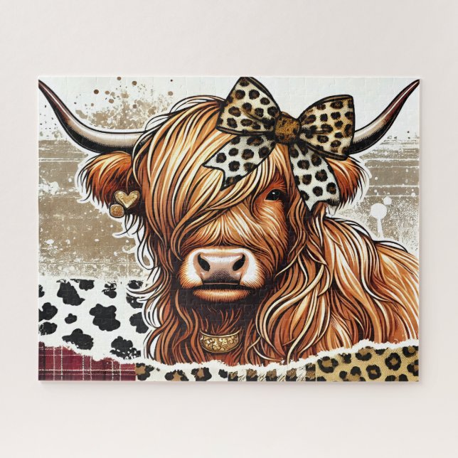 Beautiful Highland Cow Jigsaw Puzzle (Horizontal)