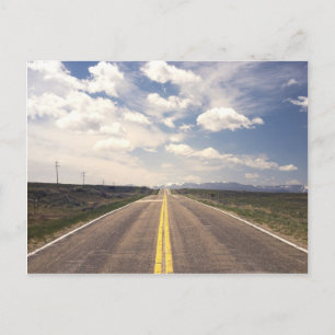 Beautiful highway scenery postcard
