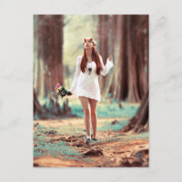 Beautiful Hippie girl in the Forest