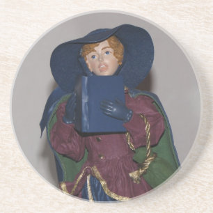 Beautiful Holiday Caroler Holiday Coaster