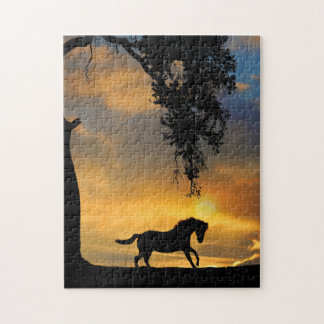 Beautiful Horse and Sun Jigsaw Puzzle