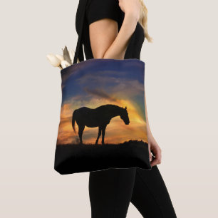 Beautiful Horse and Sunrise Tote Bag
