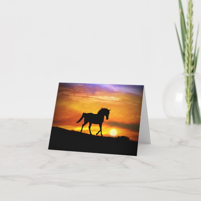 Beautiful Horse Art Blank Note Card (Front)