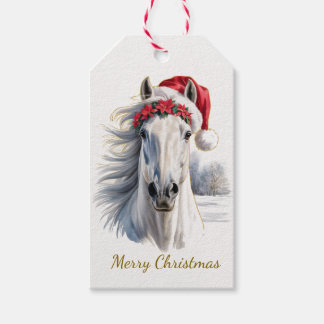 Beautiful Horse Christmas Gift Tag