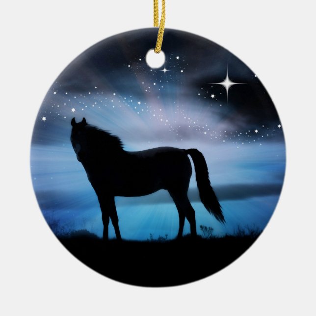 Beautiful Horse Christmas Ornament (Front)