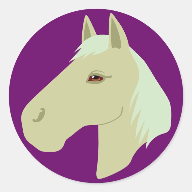 Beautiful Horse Classic Round Sticker (Front)