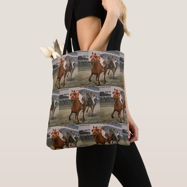 Beautiful Horse Delights Owners in Classic Race Tote Bag (Close Up)