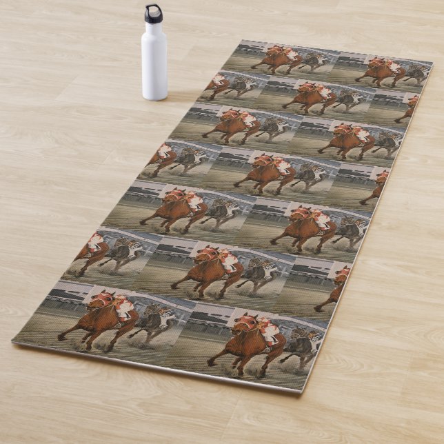 Beautiful Horse Delights Owners in Classic Race Yoga Mat (In Situ)