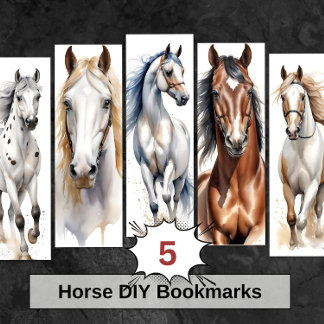 Beautiful Horse DIY Bookmarks
