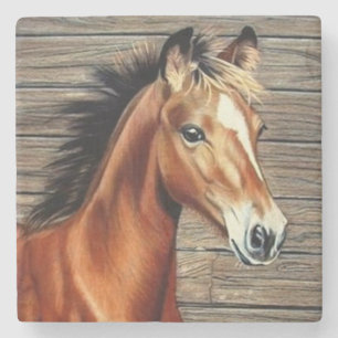 Beautiful Horse Fine Art Stone Coaster