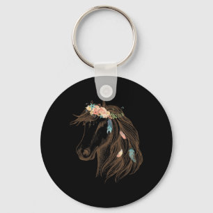 Beautiful Horse Hand Drawn Art For Animal Lovers Key Ring