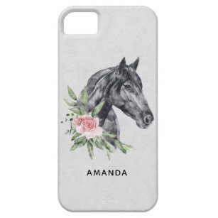 Beautiful Horse Head Portrait Watercolor Barely There iPhone 5 Case