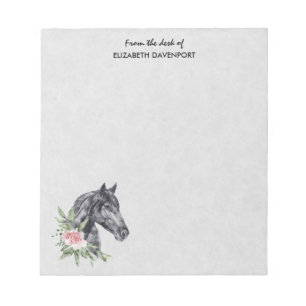 Beautiful Horse Head Portrait Watercolor Notepad