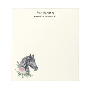 Beautiful Horse Head Portrait Watercolor Notepad