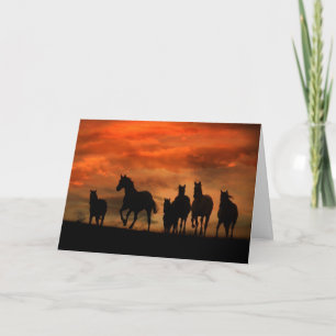 Beautiful Horse Herd Sympathy Card