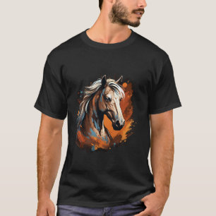 beautiful horse illustration Autumn wild Idea Crea T-Shirt