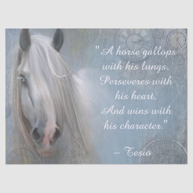 Beautiful Horse Inspirational Quote Tissue Paper (Front)