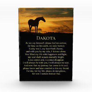 Beautiful Horse Memorial Custom Name Spiritual Photo Block