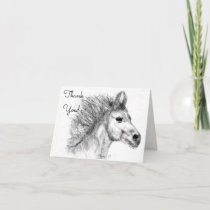 Beautiful Horse Pencil Sketch Greeting Card