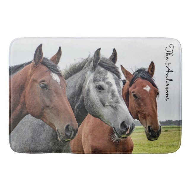 Beautiful Horse Personalised Bath Mat (Front)