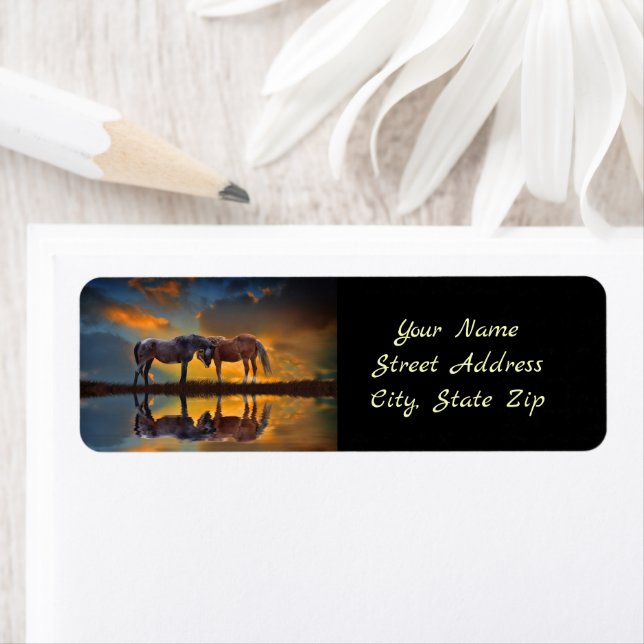 Beautiful Horse Return  Address Label (Insitu)