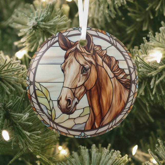 Beautiful Horse Stained Glass Tree Decoration (Insitu)