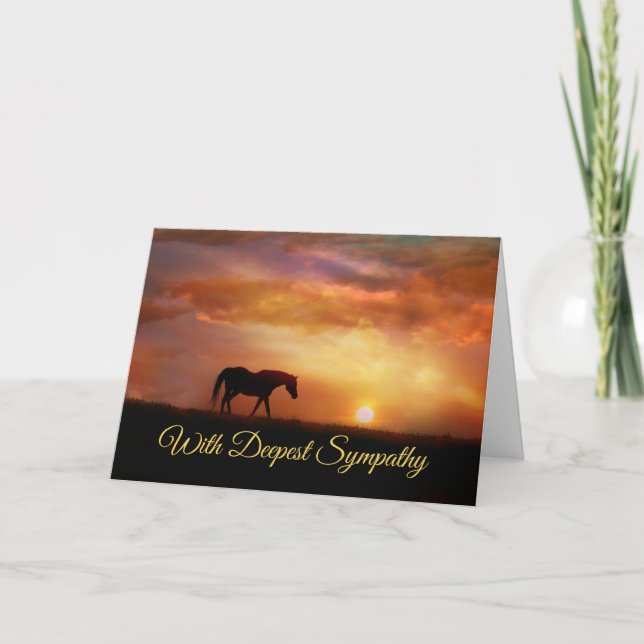 Beautiful Horse Sympathy Card (Front)