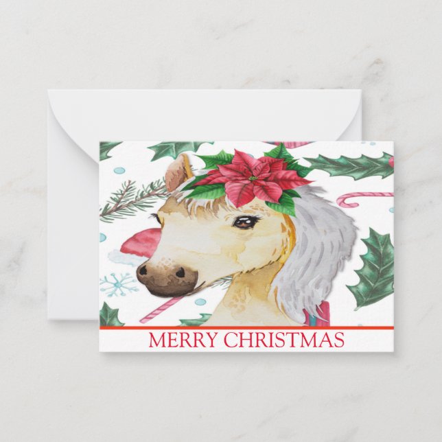 Beautiful Horse When Christmas Card (Front)