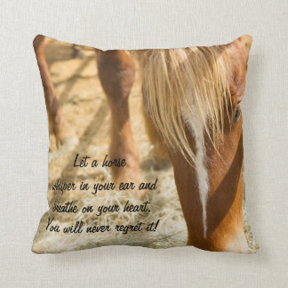 Beautiful Horse with Inspirational Quote Cushion