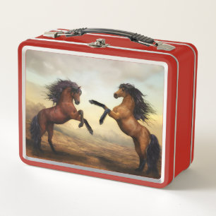 Beautiful Horses Metal Lunch Box