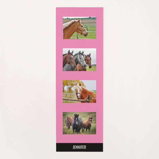 Beautiful Horses Personalised Yoga Mat (Front)