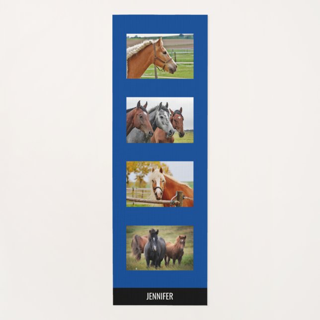 Beautiful Horses Personalised Yoga Mat (Front)