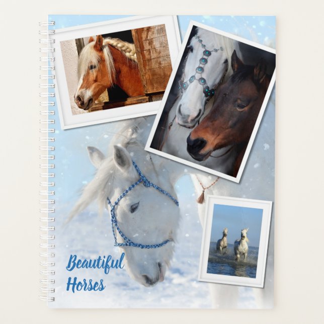 Beautiful Horses Photo Planner Hard Cover (Front)