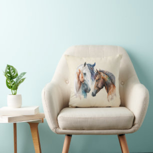 Beautiful Horses Western Boho Style Cushion