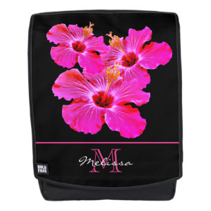 Beautiful HOT Pink Hibiscus Backpack