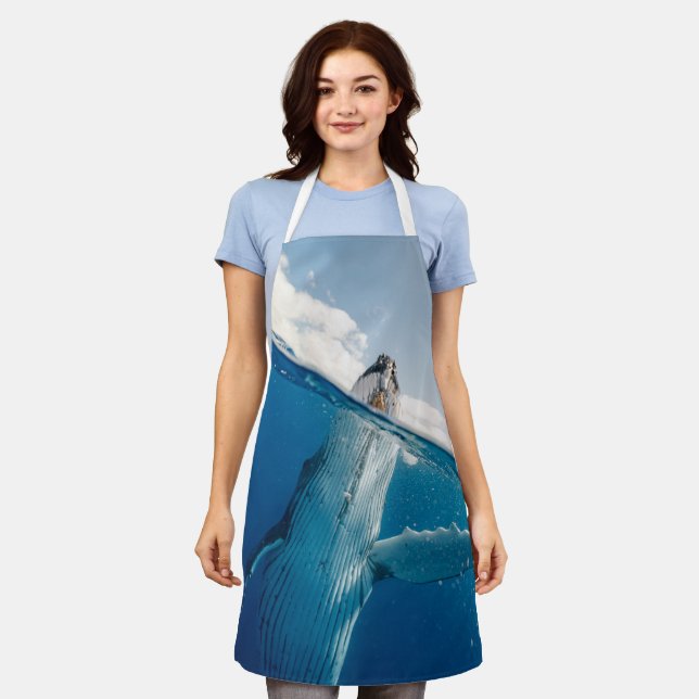Beautiful Huge Whale Apron (Worn)
