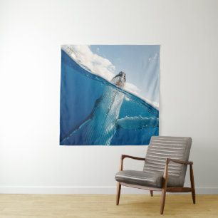 Beautiful Huge Whale Tapestry