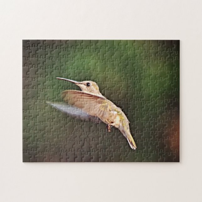 Beautiful Hummingbird Bird in Flight Puzzle (Horizontal)