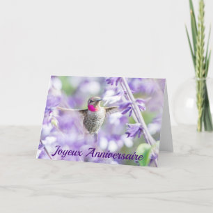 Beautiful Hummingbird Happy Birthday Card
