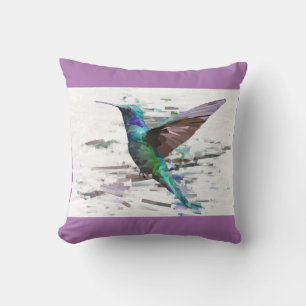 Beautiful Hummingbird In The Wind Throw Pillow