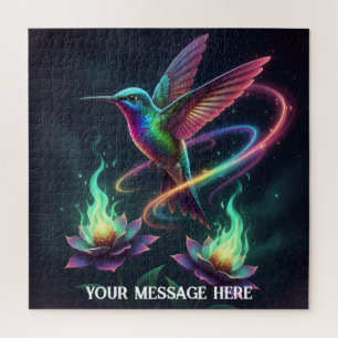 Beautiful hummingbird on a flower jigsaw puzzle